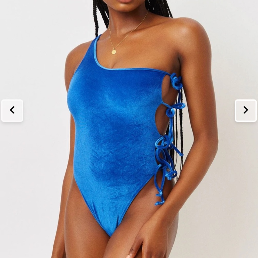 Frankie’s Bikinis Honey Velvet Cheeky One Piece Swimsuit